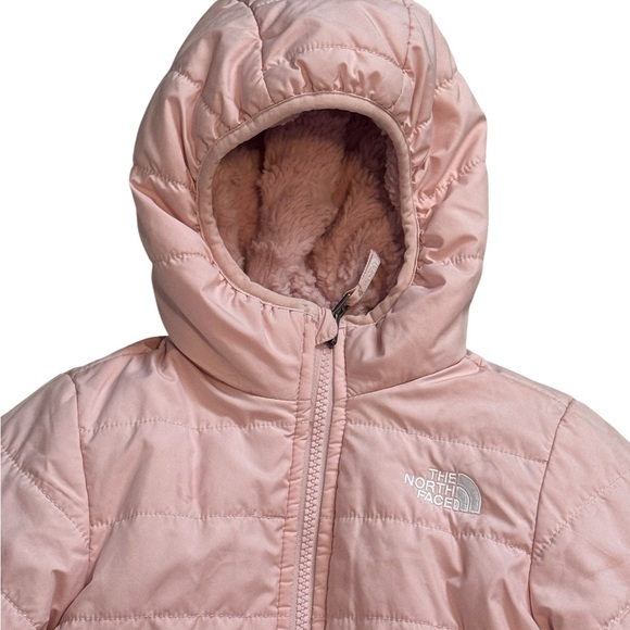 The North Face Toddler Girl Reversible Shasta Full-Zip Hooded Jacket in Pink 2T - Picture 3 of 12